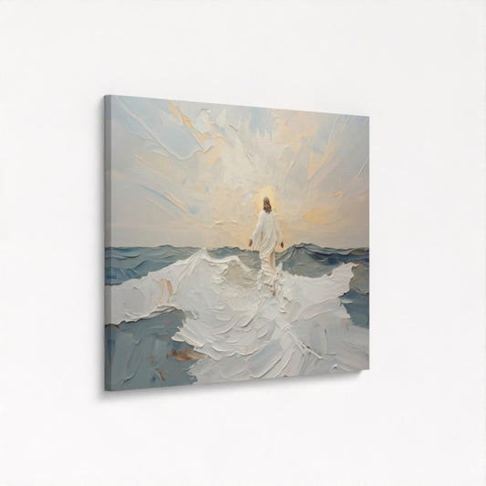 Jesús caminando sobre el agua - Lienzo estirado